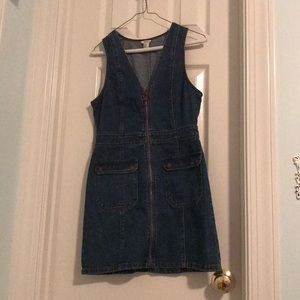 Forever 21 Jean Zip Up Dress. Never Worn